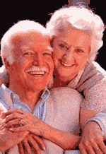 Old couple who had a nightly visits by penguins