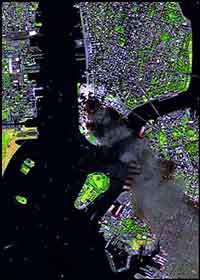 manhattan from space, after the attack