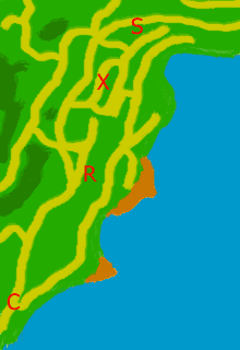 map over the center of Sj�vegan